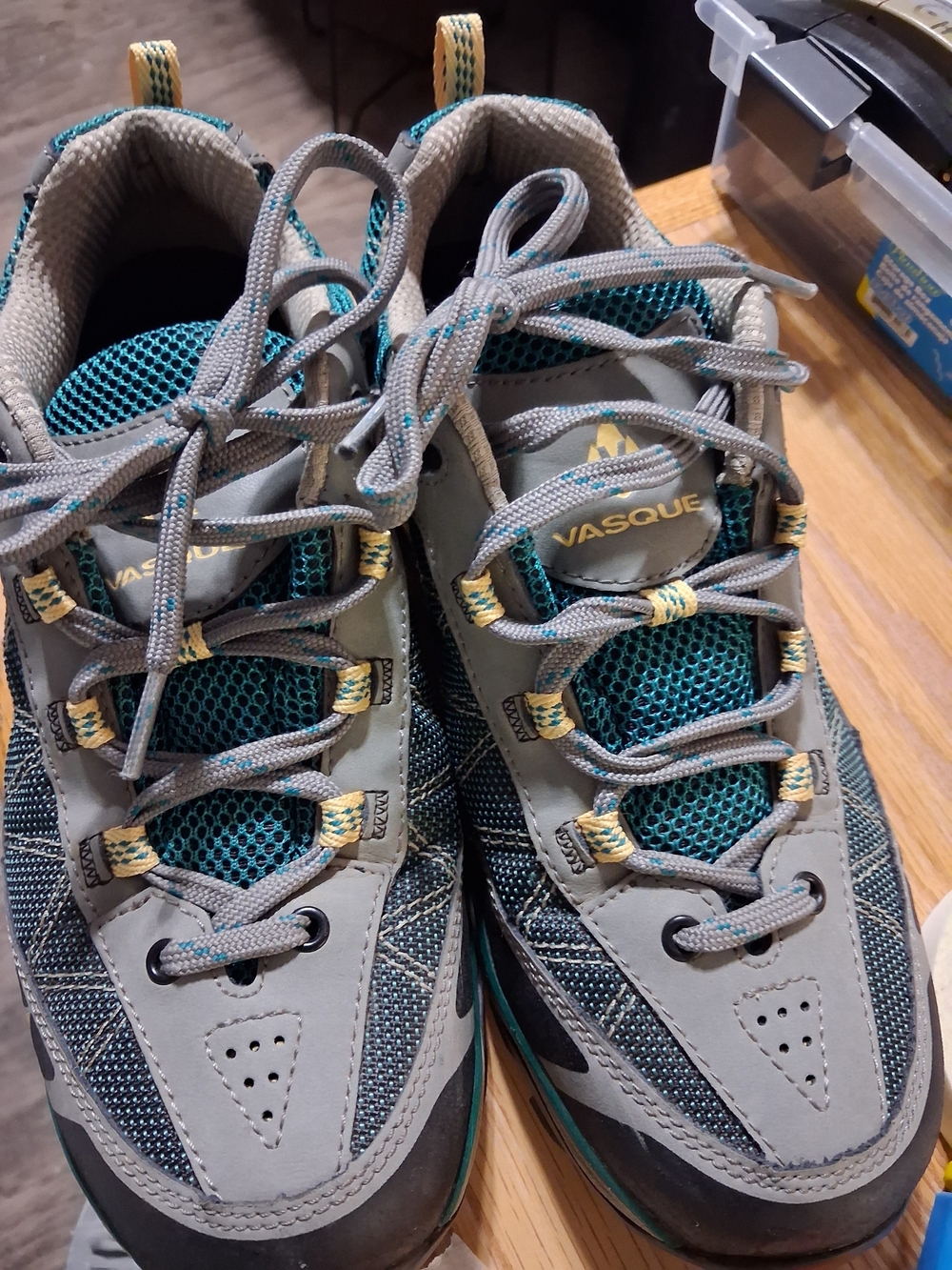 Vasque Teal and Gray Trail Hiking Shoes